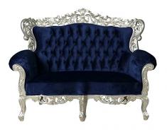 Barock Sofa Grande 2 Sitzer Royalblau