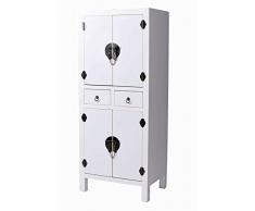Chinesischer Hochzeitsschrank Weiss Hochschrank Schubladenschrank Hochkommode mya004 Palazzo Exklusiv