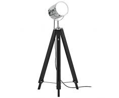 lux.pro] Stehleuchte Tripod (1 x E27 Sockel)(64cm - 140cm) Industrial Design Dreifuss Dreibein Tripod Teleskop Chrom Stehlampe Leuchte
