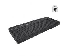 Duraline Bücherregal Rattan Regal Wandregal selbsttragend | 60 x 23,5 x 5 cm (Schwarz)