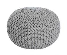 Roomando Sitz Pouf Sitzpouf Sitzhocker grobgestrickt Sitzkissen Ø 45 cm