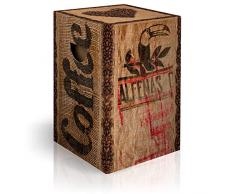 murando Papphocker Motiv Kaffee Coffee 45x30x30 cm faltbar Papier Hocker ergonomischer Karton Photohocker Falthocker j-A-0068-ap-a