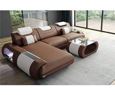 Sofa Dreams Designer Ledersofa Rimini als Ecksofa in der L Form