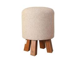 LXYZ Hocker Nordischer moderner minimalistischer Stoffhocker Sofahocker Wohnzimmer Couchtisch Hocker Kleiner Hocker Massivholz Kinderhocker [31 × 31 × 44,5 cm]