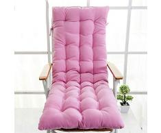 qwqqaq Terrasse Terrasse Chaise Liege Kissen,verdicken Schaukelstuhl Kissen Waschbar Longchair Kissen Mit Einem Seil Sofakissen Stuhlkissen-rosa 48x130cm(19x51inch)