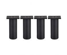 XHCP Möbelbeine , Tischbeine 18 cm Möbelbeine, 4er-Set Aluminium-Sockel Verstellbare Schrankfüße für Schrank Sofa Küchencouch Bücherregal