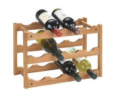 WENKO 18615100 Weinregal Norway - für 12 Flaschen, Walnussholz, 42 x 28 x 21 cm, Walnuss