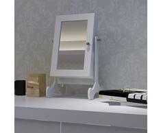 GJEFEGS Schmuckschrank Standschrank Holzschrank Box Organizer mit Spiegel