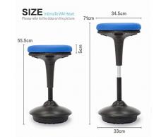 IntimaTe WM Heart Arbeitshocker, Bürohocker, Ergonomische Stehhilfe, Hoch verstellbar 360° drehbar Sitzhocker Drehhocker, Perfekt für Stehpult (Blau)
