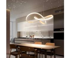 LED Minimalismus Kronleuchter Modern Weiß Eisen Aluminium Pendelleuchte Kreativ Wohnzimmer Esszimmer Schlafzimmer Studie Anhänger Hängeleuchte Eleganter Warmes Licht Dekorativer Hängelampe Ø70cm*H18cm