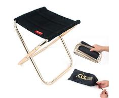 RedBee Marcos Hocker Tragbarer Campinghocker Klapphocker Angelstühle Faltbarer Leichter Oxford-Stoff-Slacker-Camp-Aluminiumhocker Sitz für den Außenbereich