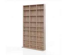 Vicco CD DVD Blu-ray Regal CD Ständer - Platz für 1080 CDs oder 504 DVDs in fünf Farben (Sonoma Eiche)