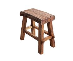 DuNord Design Hocker massiv 40cm Natur Recyclingholz Massivholz
