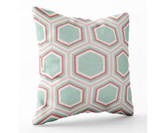 Shorping Art Kissenbezug mit Reißverschluss, Kissenbezüge, 40,6 x 40,6 cm, modernes Blumenmuster, geometrisches Ornament für Zuhause Sofa und Bettwäsche Kolonialstil 20X20 a