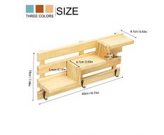 Fdit Wandboard Wand aus Holz Lagerung Rack Einlegeböden aus Holz organisieren Regal Retro Position von Tendenz-Ständer Bücher CD Ornamente Pflanzen Wanddekoration weiß