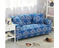 Meiju Floral Sofabezug Sofa Überwürfe L Form Ecksofa Ohne Armlehnen Sofa Abdeckung Antirutsch Sofahusse Elastisch Couchbezug Sesselbezug + 2 Kissenbezüge (DREI Sitzer,Eleganter Barock)