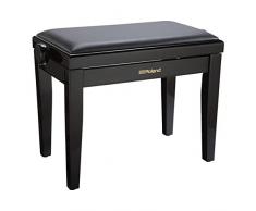 Roland Klavierbank in Hochglanz-Ebenholz-Ausführung mit Velour-Sitz – RPB-220PE