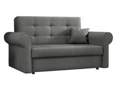 Mirjan24 Schlafsofa Viva Silver II mit Bettkasten, 2 Sitzer Polstersofa mit abgerundete Armlehnen, Sofa mit Schlaffunktion, Sofagarnitur inkl. Kissen, Bettsofa, Wohnlandschaft, Farbauswahl (Mono 246)