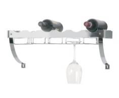 HAKU Möbel 44263 Weinregal 58 x 18 x 22 cm, chrom