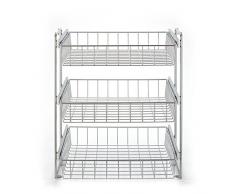 Schrankauszug Korb Kombisystem für 50er Schrank, 3 etagig