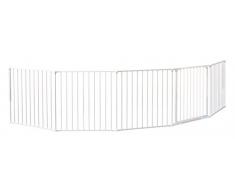 Baby Dan Kaminschutzgitter/Raumteiler Flex XXL 90 - 350 cm, weiß - Hergestellt in Dänemark + TÜV/GS geprüft