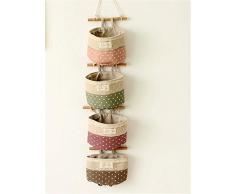 Hängeorganizer,Wand hängenden/CIDBEST® kreativ 4 Tasche Hanging Storage Bag/Hängende Kombination/Wand Hängen Hängeorganizer/Hängende Tasche/Debris Beutel/ Bad Wand Utensilo,Multifunktionale Wohnzimmer Schlafzimmer Hängenden Tasche