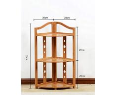 Unbekannt PIN Feiner hölzerner Blumen-Stand, Blumen-Zahnstangen Pflanzen-Theater-Bambusmehrfachschichten Eckrahmen-Wohnzimmer-Regal-Landungs-Ecke Badezimmer-Eckregal Ideales Gärtner-Geschenk,78 cm