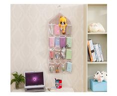 Demarkt Hängeorganizer Wand hängenden Tasche Beutel Hängeaufbewahrung Aufbewahrungstasche Pouch Organizer Wandtasche Wand Tür hängender Aufbewahrungsbeutel Organisator Blau