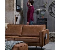 ESTO GmbH 2,5 Sitzer Sofa Rodeo Echtleder Leder Lounge Couch Garnitur Cognac