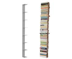 Radius Design booksbaum Single Wand Gross Silber, 2tlg. Best. aus: Halterung + Einlegeböden [W]