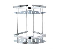 Eridanus, Badezimmer Eckregal, 2-stöckig Edelstahl Dusche Regal Ablage