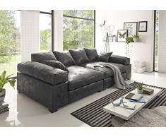 Reboz Big Sofa Vintage schwarz Hellbraun Dunkelbraun Megasofa (Vintage Schwarz)