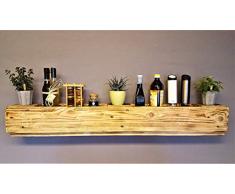 Wandregal aus Palettenholz geflammt Holzregal vintage Ablage shabby Hängeregal Flaschenregal Gewürzregal Küchenregal Palettenmöbel