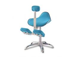 WXX Kniestuhl, Ergonomischer Schreibtisch Haltungskorrektur für Kinder Kniehocker Linderung von Rücken- und Nackenschmerzen Höhenverstellbar,Blue