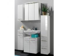 Held Möbel 219.2084 Rimini Midischrank 1-türig, 2 Schubkästen, 2 Einlegeböden, 25 x 130 x 27 cm, hochglanz weiß