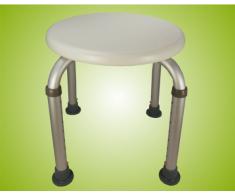 Duschhocker höhenverstellbar, Badehocker, Hocker, Duschstuhl, Duschsitz, Duschschemel, rund, Farbe:weiß Top-Qualität