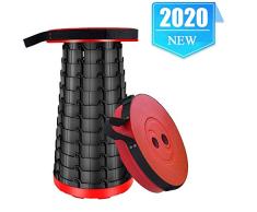 Tragbarer Klapphocker Faltbar für Erwachsene und Kinder, Campinghocker Klappbar Leicht Stabil Höhenverstellbar für Outdoor-Aktivitäten Camping Angeln Wandern Reisen Grillen, Max 150 kg belastbar