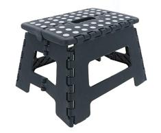 SCHOBERG Stufe Tritthocker Klapphocker bis 120 kg Hocker Grau Kinderhocker 35 x 28 x 22,5cm (LxBxH) Trittbank Sitzhocker Leiter