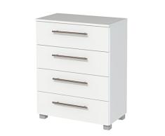 lifestyle4living Kommode, Anrichte, Sideboard, Schubkastenkommode, Schubladenkommode Weiß, B/H/T ca. 65/83/35 cm