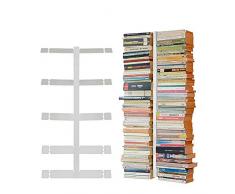 Radius Design booksbaum Double Wand klein weiß, 2tlg. Best.aus: Halterung + Einlegeböden