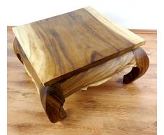 livasia Opiumtische, Beistelltisch, Couchtisch, Massivholztisch, Sofatisch (76 x 76 x 41cm)