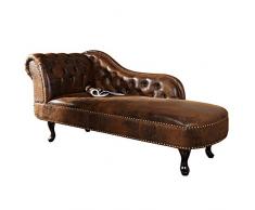 Invicta Interior 21628 Chesterfield Recamiere, Antik Look, braun