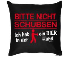 Goodman Design bedrucktes Fun Sofa Kissen: Bitte nicht schubsen! - Dekokissen Couchkissen Sofakissen Geschenk Geburtstag Ostern