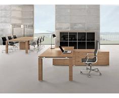 Bralco Schreibtisch mit Sideboard Jet Designer Chefschreibtisch,Chefzimmer, Büroeinrichtung