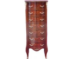 Casa Padrino Barock Kommode mit 7 Schubladen Braun Mahagoni