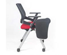 ZBYY Bürostuhl Rückenlehne Mesh Klappstühle Ergonomischer Trainingshocker Mit Schreibtafel Max.150kg