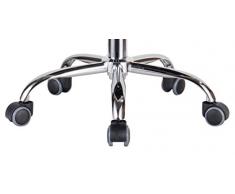 1stuff Drehkreuz Fußkreuz - inkl. 5 PU-Rollen - Universal verwendbar für Rollhocker, Sattelhocker und kleine Drehstühle (Durchmesser 52cm, Metall verchromt)