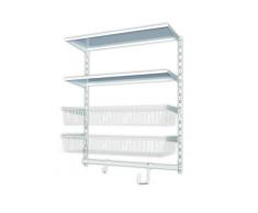 Element System Regalset PERFECT 1, Wandregal, Regal für Garage, Keller, Haushalt oder Speisekammer in weiß