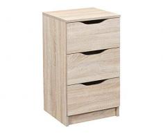 Inter Link Timeless Classic Kommode Dielenschrank Sideboard Hochkommode Highboard Nachtkommode Beistellschrank KFB-Board Sonoma Eiche Nachbildung