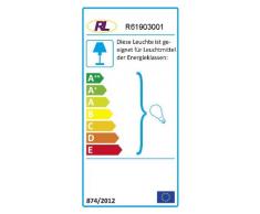 Reality Leuchten Deckenlampe chrom, Acrylblüten weiß mit klaren Steinen, Durchmesser: 55 cm Höhe: 30 cm, 3 x E14 maximal 40W, ohne LM R61903001